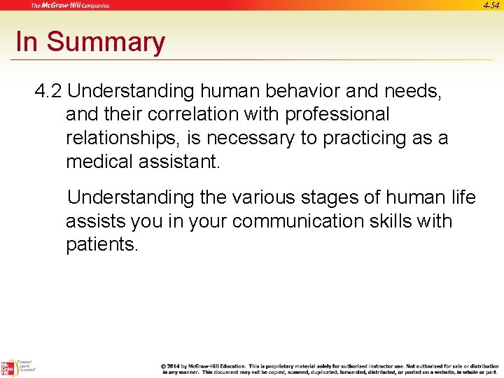 4 -54 In Summary 4. 2 Understanding human behavior and needs, and their correlation