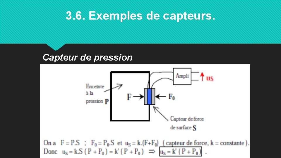 3. 6. Exemples de capteurs. Capteur de pression 