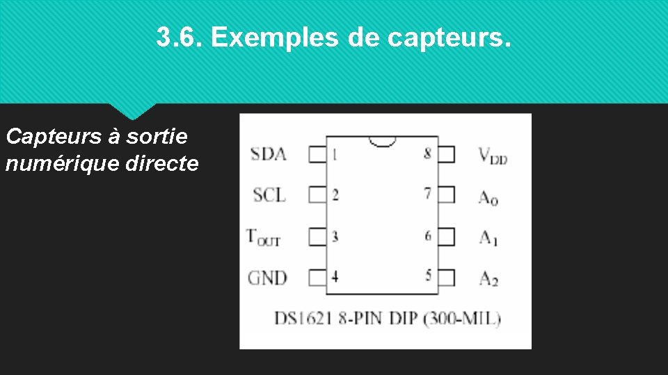 3. 6. Exemples de capteurs. Capteurs à sortie numérique directe 