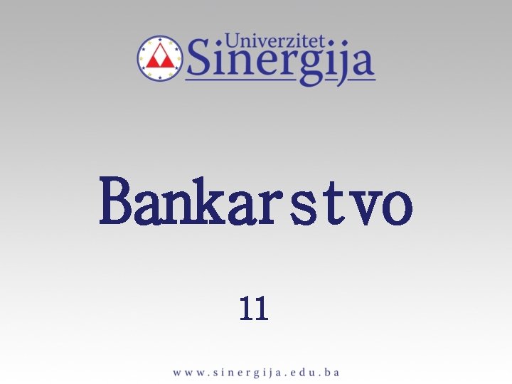 Bankarstvo 11 