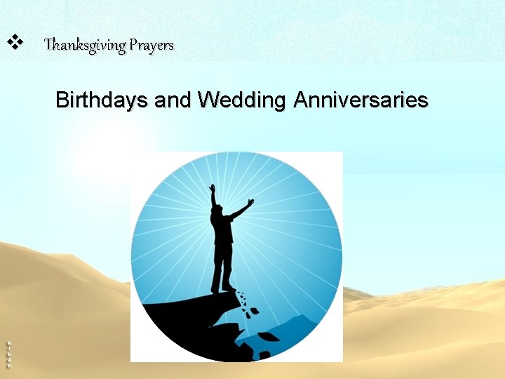 v Thanksgiving Prayers Birthdays and Wedding Anniversaries 