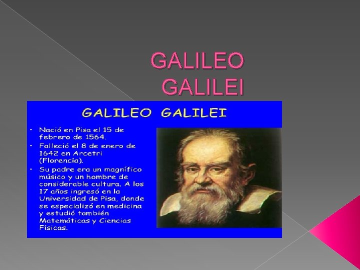 GALILEO GALILEI 