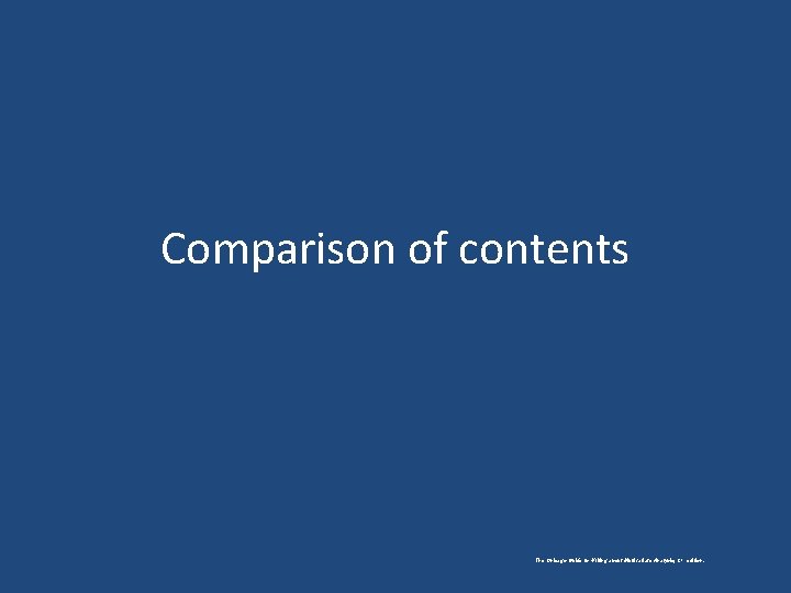 Comparison of contents The Chicago Guide to Writing about Multivariate Analysis, 2 nd edition.