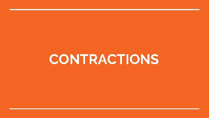 CONTRACTIONS 