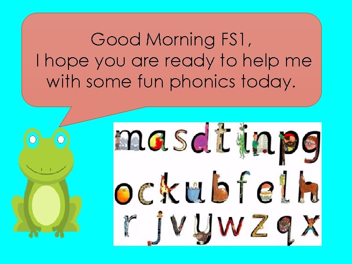 Good Morning FS 1 I hope you are