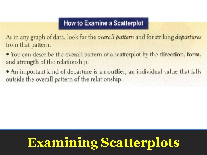 Examining Scatterplots 