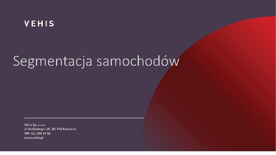 Segmentacja samochodów 