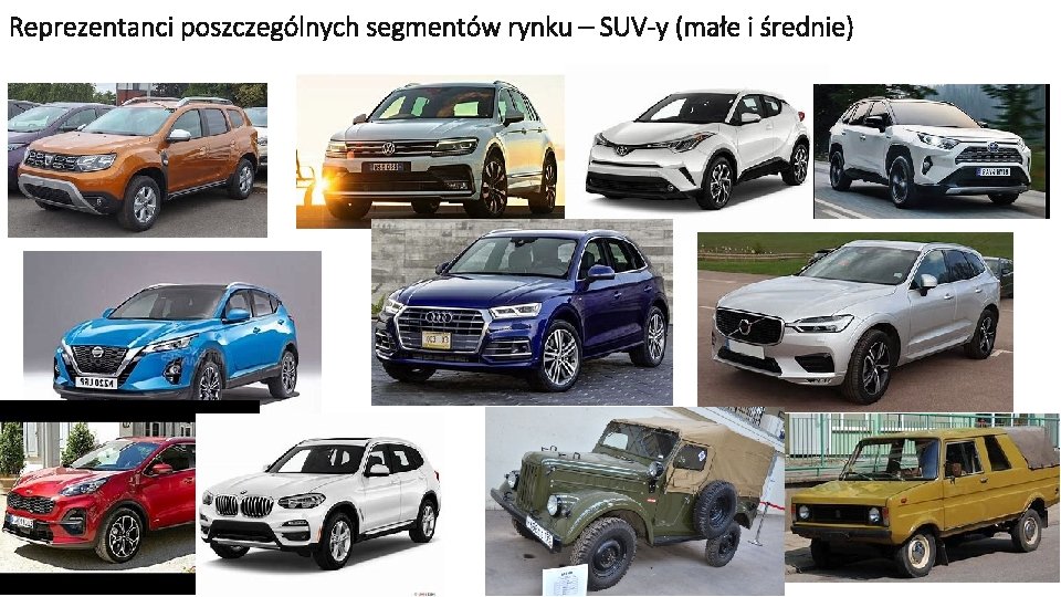 Reprezentanci poszczególnych segmentów rynku – SUV-y (małe i średnie) 9 