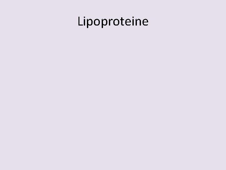 Lipoproteine 