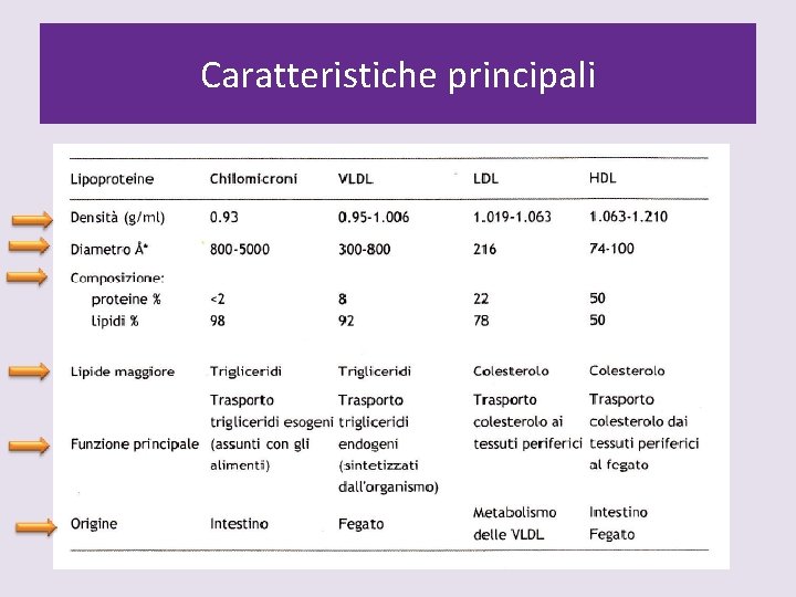 Caratteristiche principali 