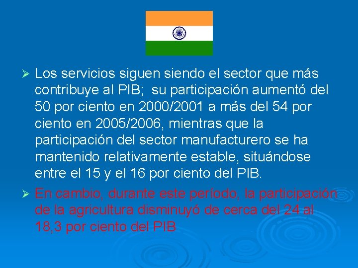 Los servicios siguen siendo el sector que más contribuye al PIB; su participación aumentó