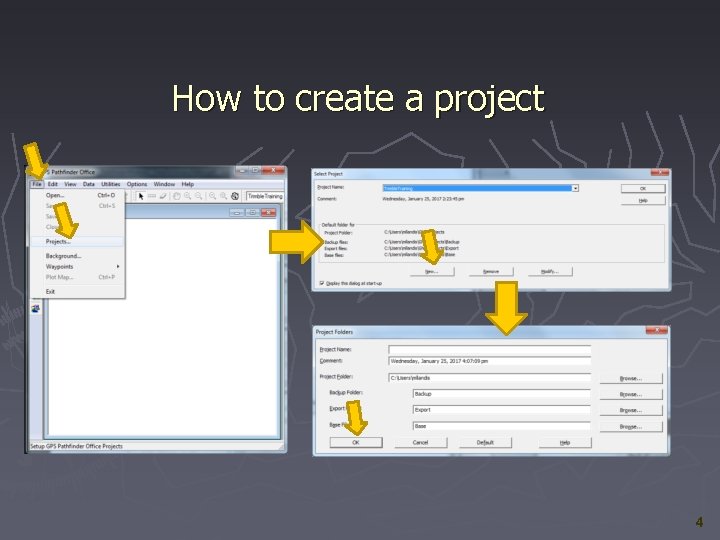 How to create a project 4 