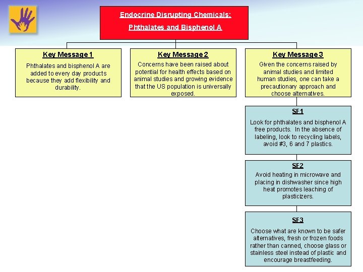 Endocrine Disrupting Chemicals: Phthalates and Bisphenol A Key Message 1 Key Message 2 Key