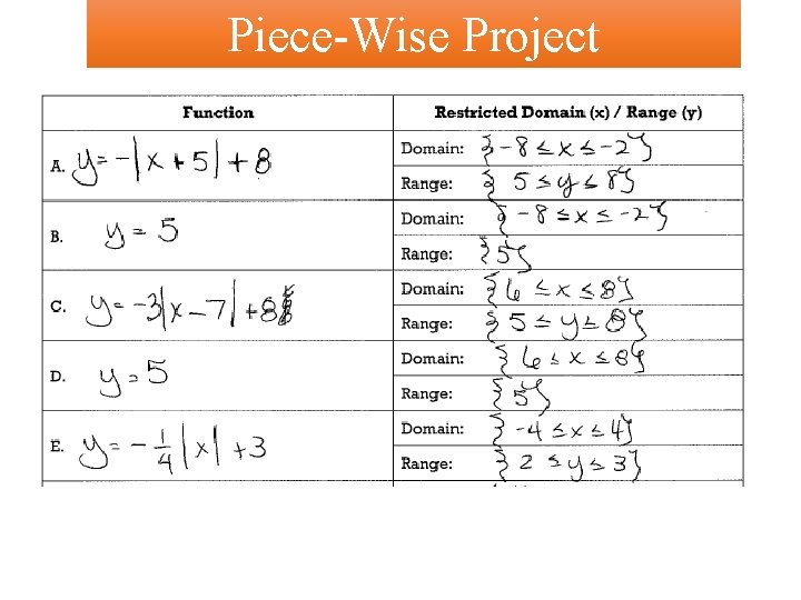 Piece-Wise Project 