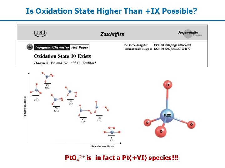 Is Oxidation State Higher Than +IX Possible? Pt. O 42+ is in fact a