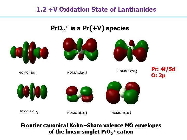 1. 2 +V Oxidation State of Lanthanides Pr. O 2+ is a Pr(+V) species