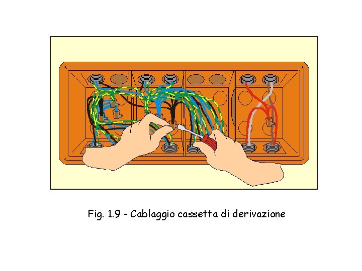 Fig. 1. 9 - Cablaggio cassetta di derivazione 