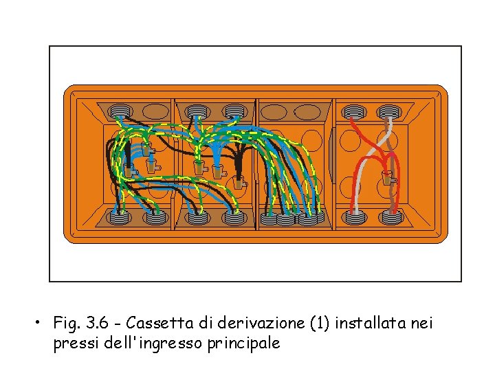  • Fig. 3. 6 - Cassetta di derivazione (1) installata nei pressi dell'ingresso