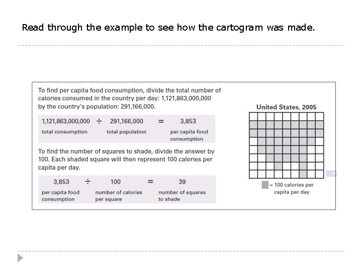 Read through the example to see how the cartogram was made. 