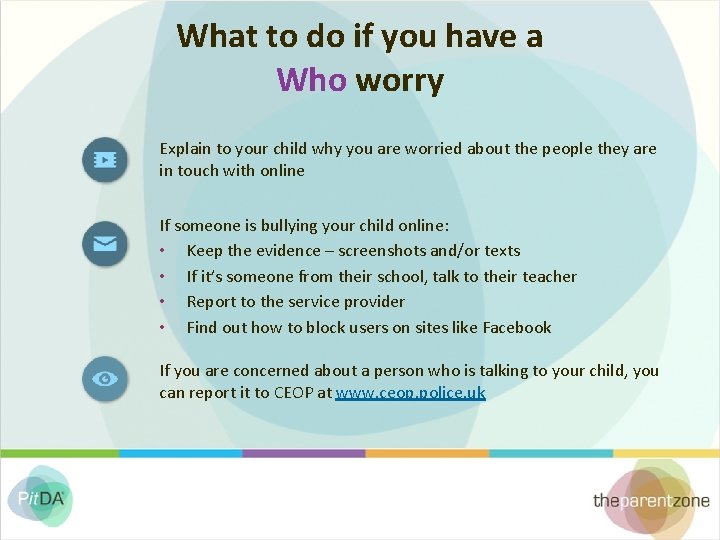 What to do if you have a Who worry Explain to your child why