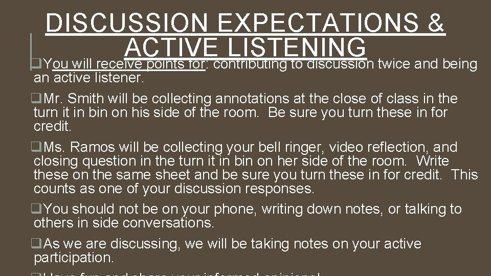 Bell Ringer Respond to the following prompt in