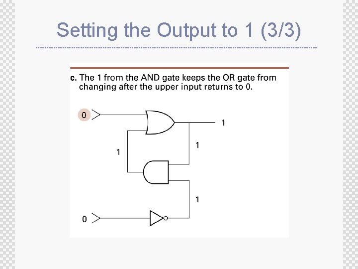 Setting the Output to 1 (3/3) 