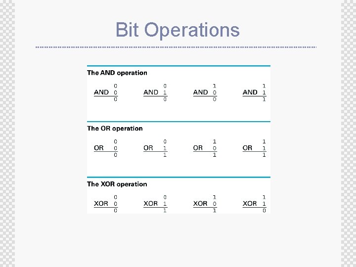 Bit Operations 
