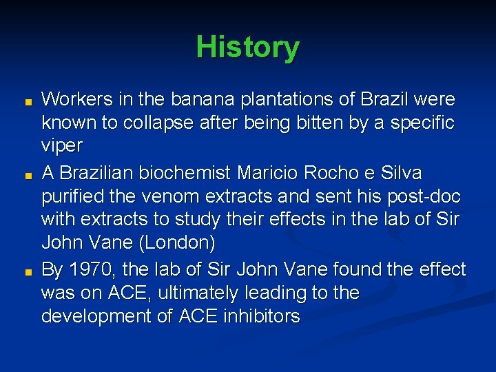 History ■ ■ ■ Workers in the banana plantations of Brazil were known to