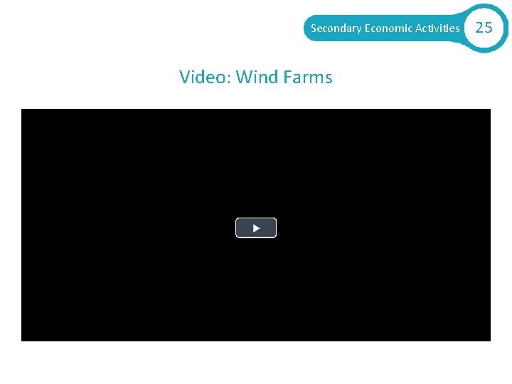 Secondary Economic Activities Video: Wind Farms 25 