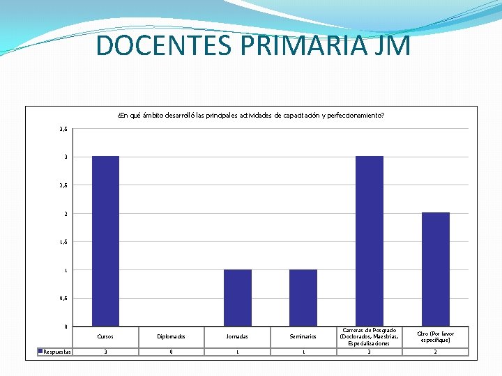 DOCENTES PRIMARIA JM ¿En qué ámbito desarrolló las principales actividades de capacitación y perfeccionamiento?