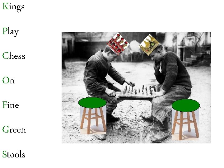 Kings Play Chess On Fine Green Stools Kings Play Chess On Fine Green Stools
