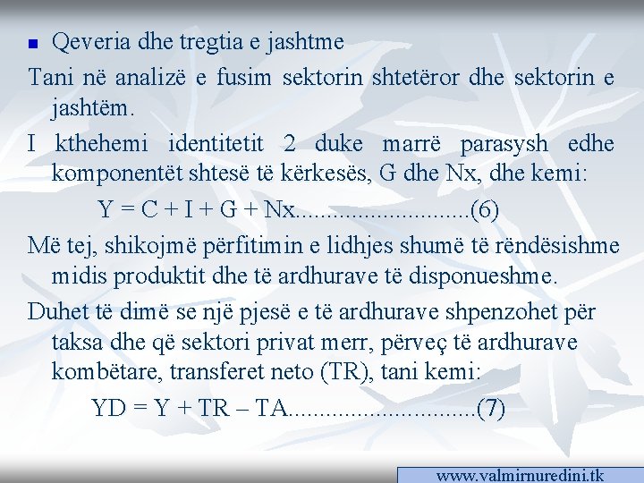 Qeveria dhe tregtia e jashtme Tani në analizë e fusim sektorin shtetëror dhe sektorin