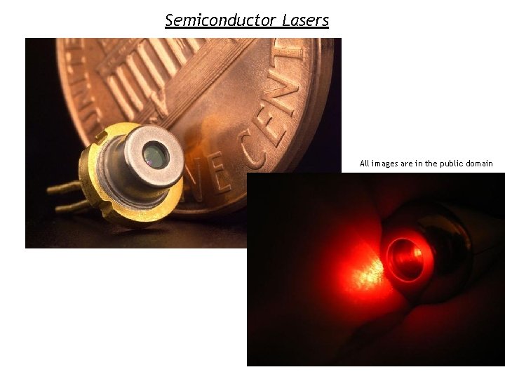 Semiconductor Lasers All images are in the public domain 