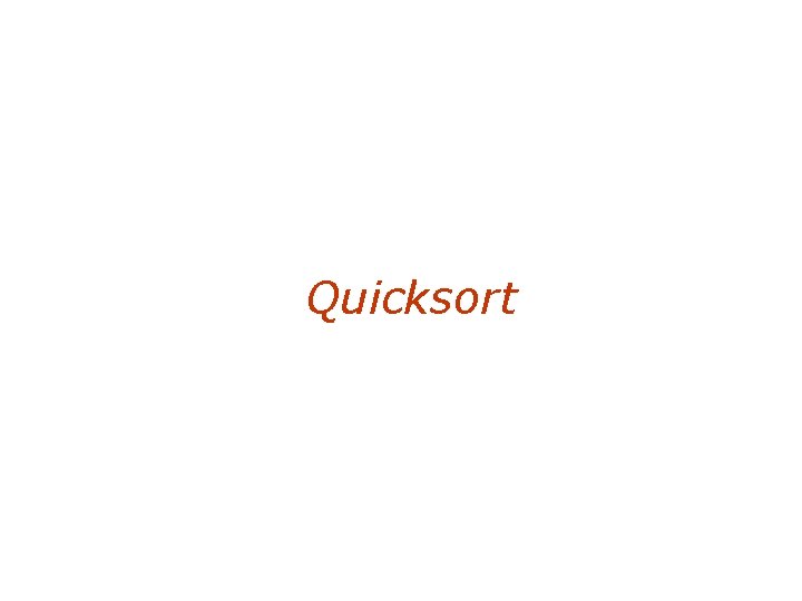 Quicksort 