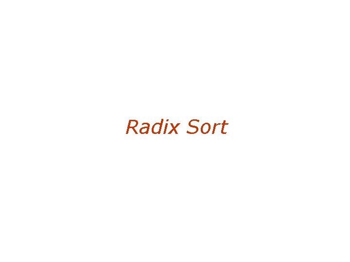 Radix Sort 