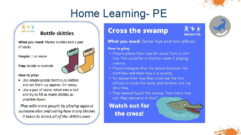 Home Learning- PE 