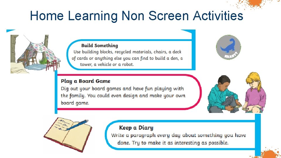 Home Learning Non Screen Activities 