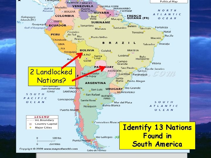 2 Landlocked Nations? Identify 13 Nations Found in South America 