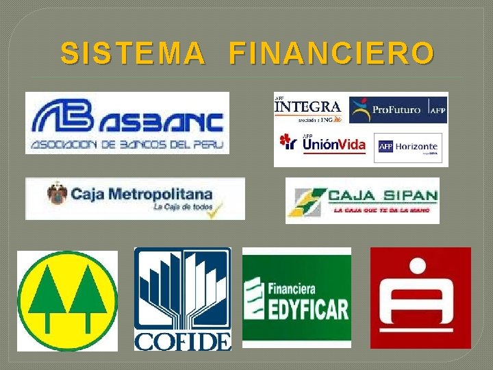 SISTEMA FINANCIERO SISTEMA FINANCIERO