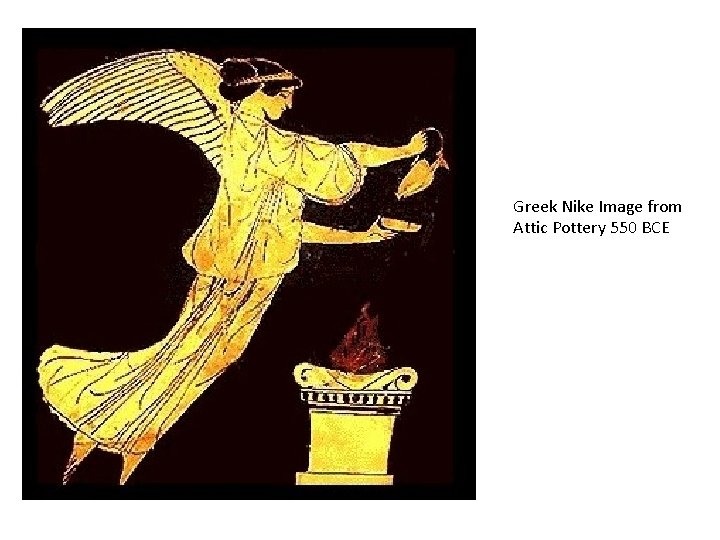Greek Nike Image from Attic Pottery 550 BCE 