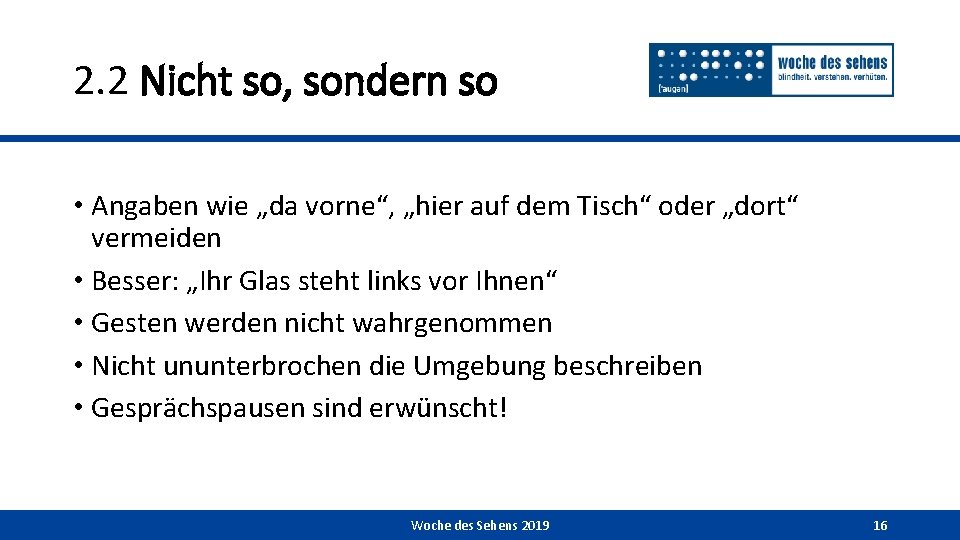 2. 2 Nicht so, sondern so • Angaben wie „da vorne“, „hier auf dem