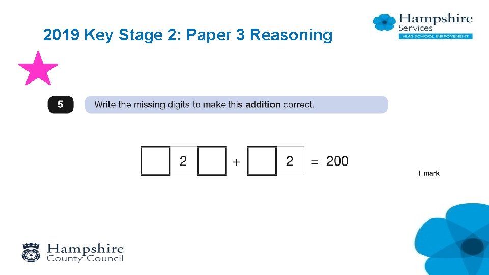 2019 Key Stage 2: Paper 3 Reasoning 