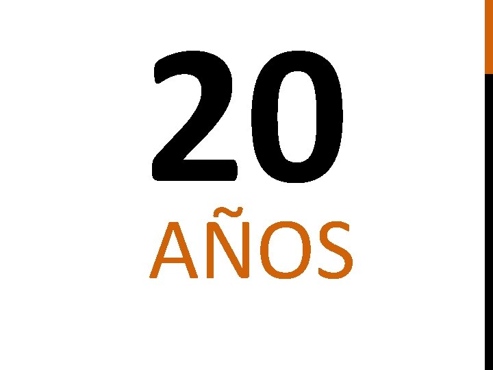 20 AÑOS 