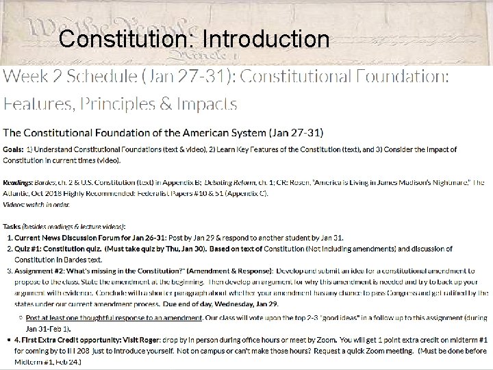Constitution: Introduction 