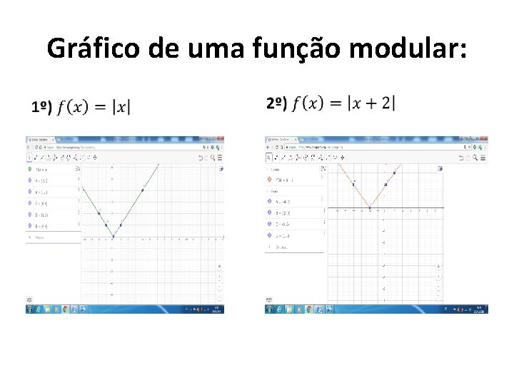 Gráfico de uma função modular: 