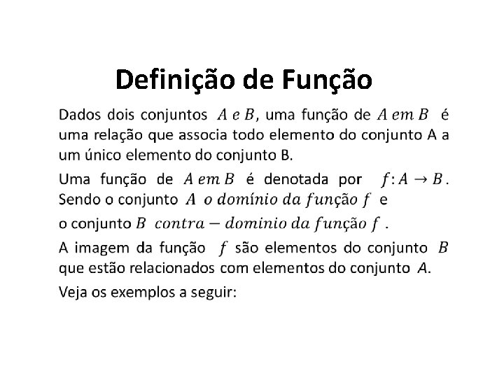 Definição de Função 