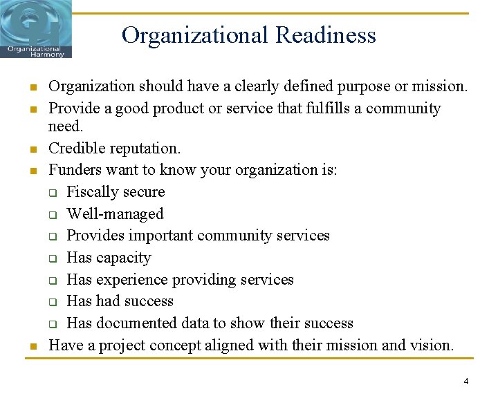 Christopher Semler Organizational Harmony Program Development Christopher Semler MBA PMP