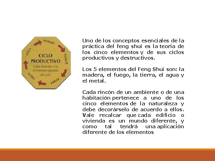 Uno de los conceptos esenciales de la práctica del feng shui es la teoria