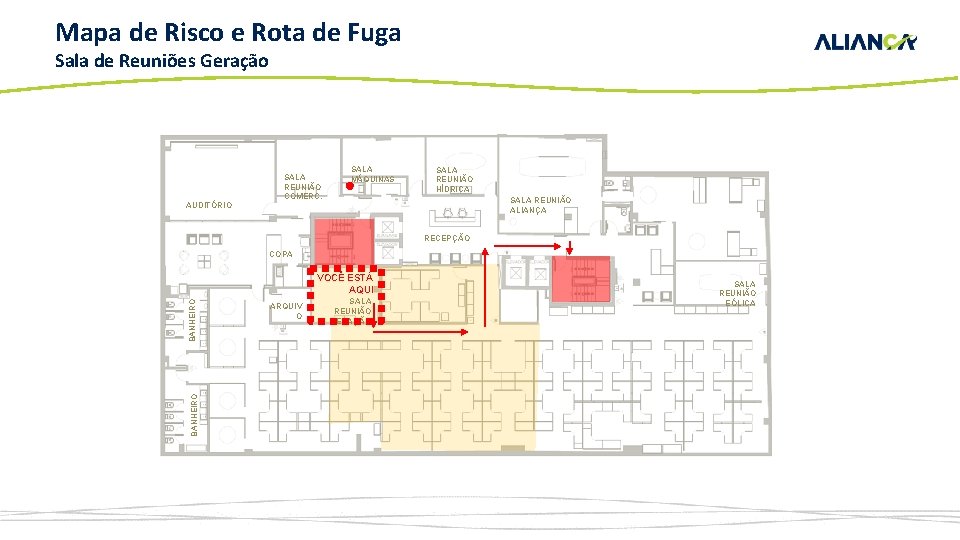 DE e. RISCOS ROTA DE FUGA – SALA Mapa MAPA de Risco Rota de.