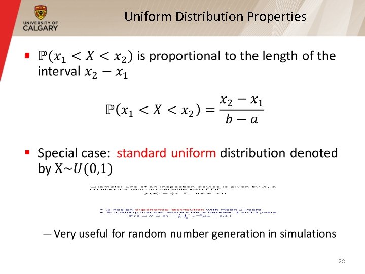 Uniform Distribution Properties § 28 